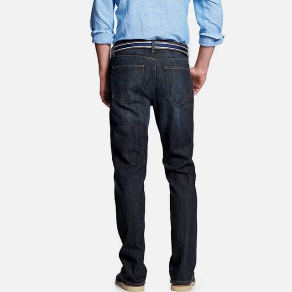 Banana Republic Men's Classic Straight Leg Jeans Dark Indigo Size 44 x 32 RT$120 - Picture 2 of 7